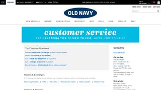 Customer Service - Old Navy - Gap