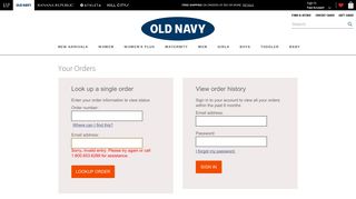 Orders & Returns - Old Navy