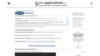 Old Navy Application, Jobs & Careers Online - Job-Applications.com