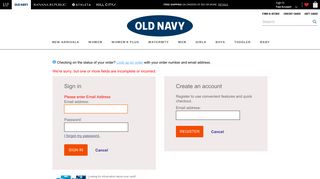 Reset Your Password - Old Navy