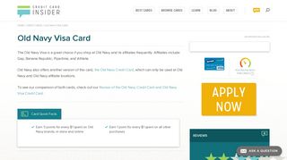 Old Navy Visa Card - Info & Reviews - Credit Card Insider