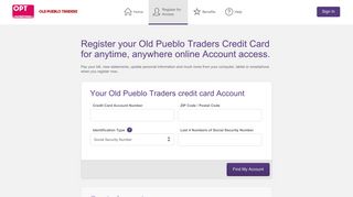 Old Pueblo Traders Credit Card - - Comenity
