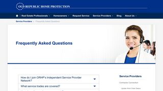 Service Provider Resources | FAQs - Old Republic Home Warranty