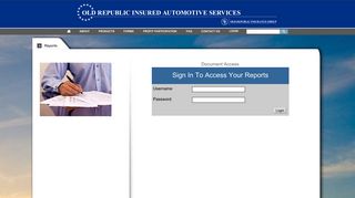 Report Login - Old Republic Insured Automotive Services