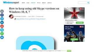 How to keep using old Skype versions on Windows 10, 8, 7