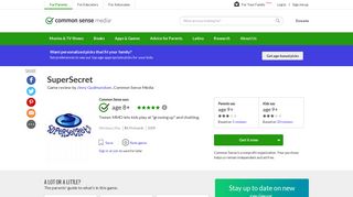 SuperSecret Game Review - Common Sense Media