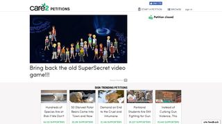 petition: Bring back the old SuperSecret video game!!!