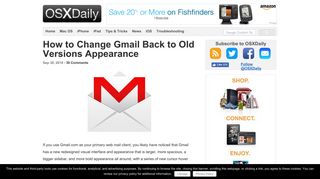 How to Change Gmail Back to Old Versions Appearance - OSXDaily