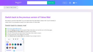 Switch back to the previous version of Yahoo Mail | Yahoo Help ...