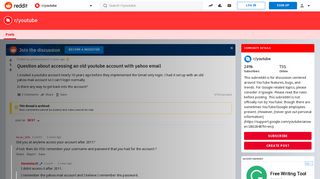 Question about accessing an old youtube account with yahoo email ...