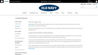 Email Sign-Up - Old Navy - Gap