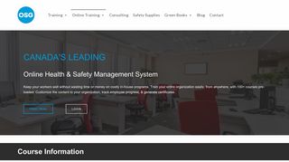 Online Health and Safety Training Membership - OSG