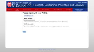 Please login with your WebID | Research, Scholarship, and Innovation