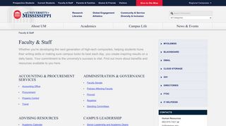 Faculty & Staff | University of Mississippi