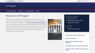 SAP Support | University of Mississippi