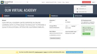 Olin Virtual Academy - GuideStar Profile
