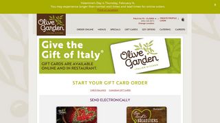 Gift Cards | Olive Garden Italian Restaurant