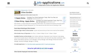 Olive Garden Application Online - Print Job Employment Form