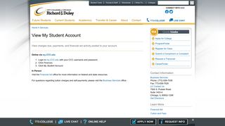 City Colleges of Chicago - Richard J. Daley - View My Student Account
