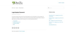 Login/Update Password – Olive Tree