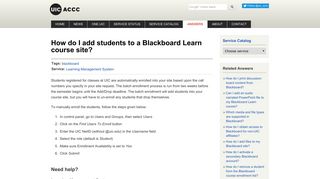 How do I add students to a Blackboard Learn course site? | Academic ...
