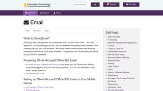 Email | Information Technology | Olivet Nazarene University