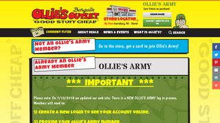 Ollie's Army Login | Ollie's Bargain Outlet