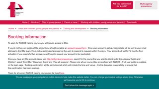 Booking information - Telford & Wrekin Safeguarding Children Board