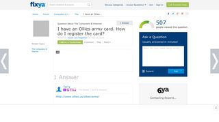 SOLVED: I have an Ollies army card. How do I register the - Fixya