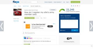 SOLVED: How do I register my ollie's army member card. - Fixya