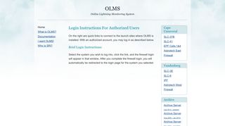 OLMS | Online Lightning Monitoring System