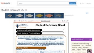 Student Reference Sheet - PDF - DocPlayer.net