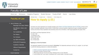 How to Apply (J.D.) | Faculty of Law - University of Windsor