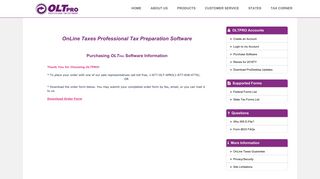 OnLine Taxes Professional Tax Preparation - OLTPRO