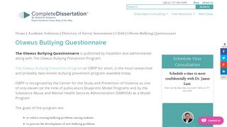Olweus Bullying Questionnaire - Statistics Solutions