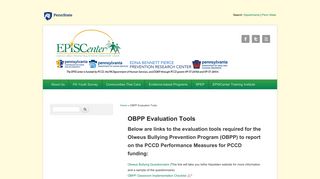 OBPP Evaluation Tools | EPISCenter