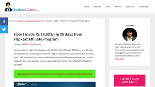 Flipkart Affiliate Program -Tips to Make Rs 24,983/- in 30days