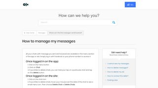 How to manage my messages - Help Center - OLX