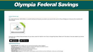 Mobile Banking - Olympia Federal Savings (Olympia, WA)