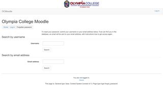 Forgotten password - Olympia College Moodle