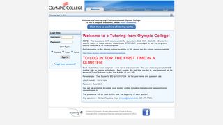 Olympic College - Welcome to eTutoring.org