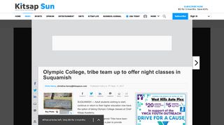 Olympic College, tribe team up to offer night classes in Suquamish