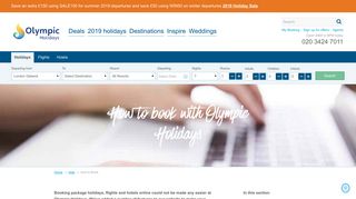 How to Book | Help | Home - Olympic Holidays