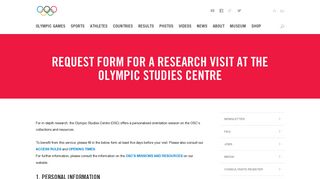 this form - Olympic.org Registration