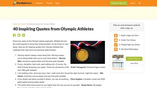 40 Inspiring Quotes from Olympic Athletes - Sign Up Genius