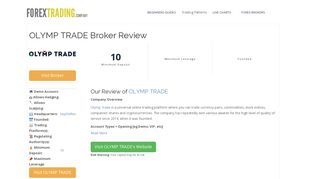 OLYMP TRADE Forex Broker Review: Sign Up Bonus, Spreads ...