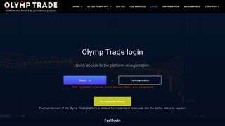 Olymp Trade Login - Login to the platform or register. Olymp trade sign ...