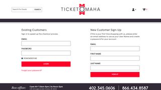 Login - Ticket Omaha