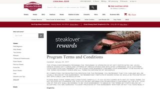 Steaklover Rewards Terms and Conditions - Omaha Steaks