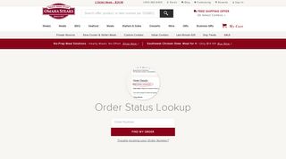 Omaha Steaks - Order Status